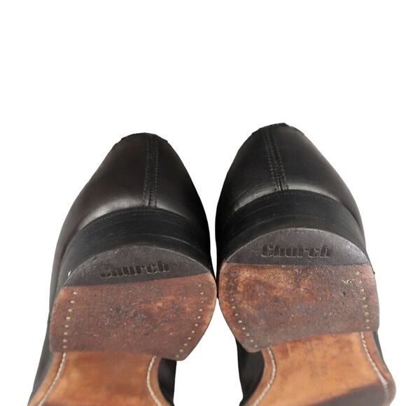 Church's Shoes Mens 9 Oxford Custom Grade Brogue Cap Toe Handcrafted Leather - Picture 12 of 16